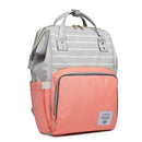 Stripe Backpack Mummy Maternity Diaper Bags Large Capacity Baby Care (Pink)