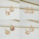 Variety Colorful Jewelry Women Chinese Style Cartoon Hollow Out Earrings