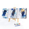 Feather Abstract 3 Panels Oil Paint By Numbers Kits Canvas Drawing DIY Coloring