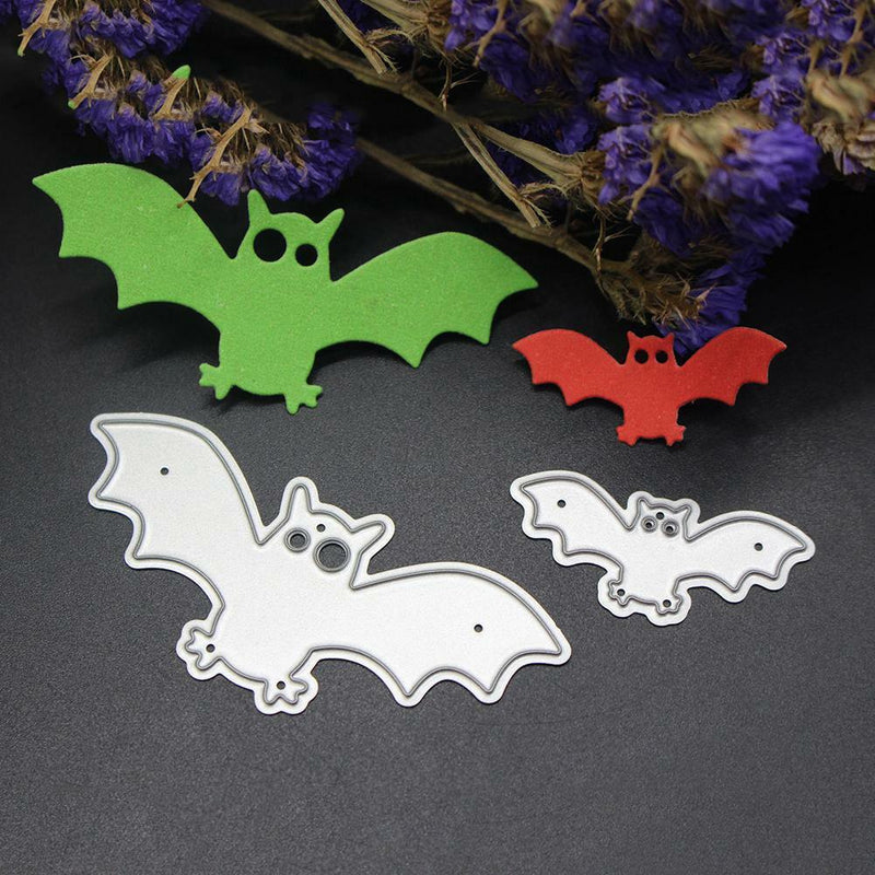 2pcs Halloween Bat Cutting Dies Stencils Decorative Embossing Scrapbooking