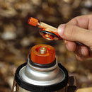 Outdoor Camping Hiking Stoves Adapter Split Gas Furnace Converter (Orange) Newly
