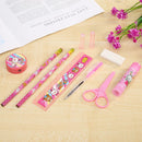 9pcs Cartoon Cute Pencil Sharpener Scissor Earser Children Supply Stationery