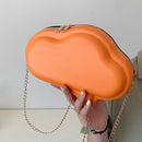 Fashion Cloud Crossbody Bag Women Leather Candy Solid Color Chain Shoulder Purse