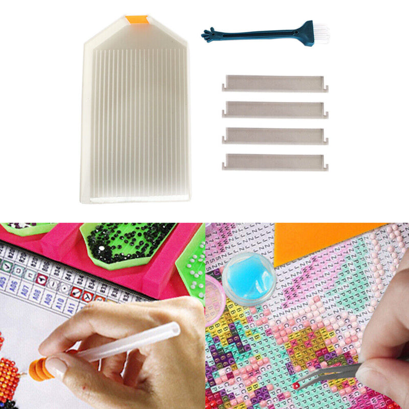 6pcs Point Drill Beading Plates Tray DIY 5D Diamond Painting Tools Accessorie