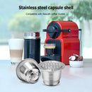 3pcs Coffee Capsule Cup Refillable Baskets Pod + Spoon Brush for Nescafe