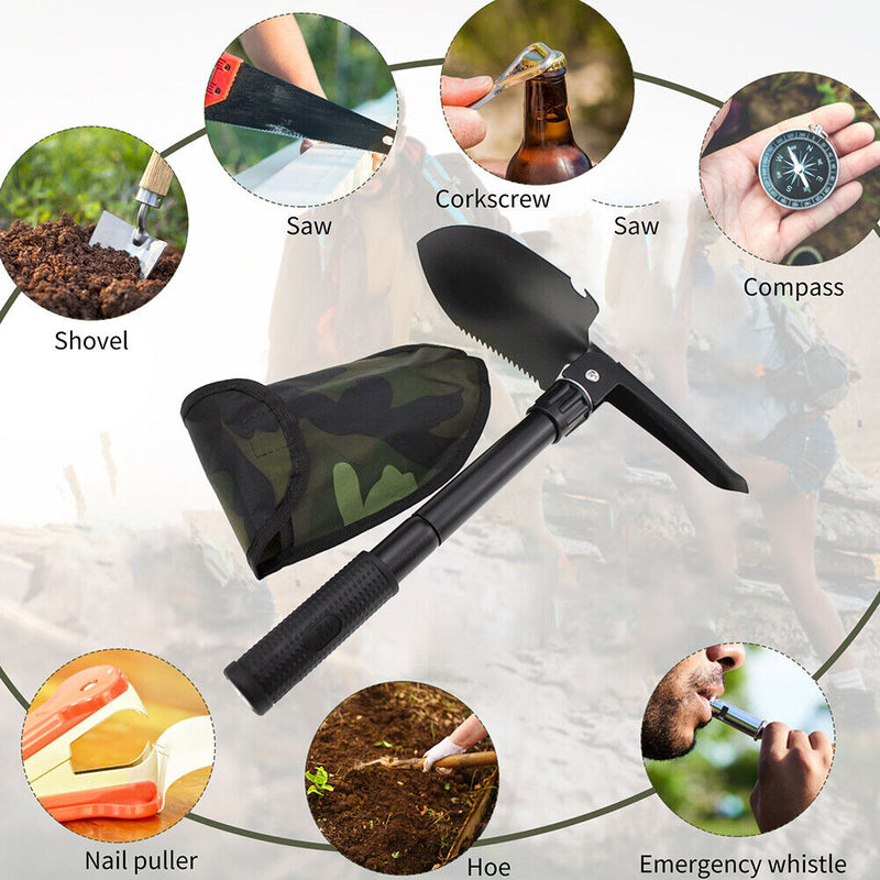 Multi-purpose Outdoor Garden Shovel Foldable Camping Spade Portable Multitool