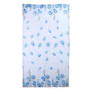 Tulip Flower Yarn Sheer Window Curtain Scarf Drapes for Bedroom (Blue)