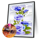 Blue Rose Flower 5D Diamond DIY Painting Cross Stitch Embroidery Home Decor