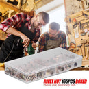 165pcs/box M3 M4 M5 M6 M8 M10 M12 Flat Head Threaded Rivet Insert Nuts