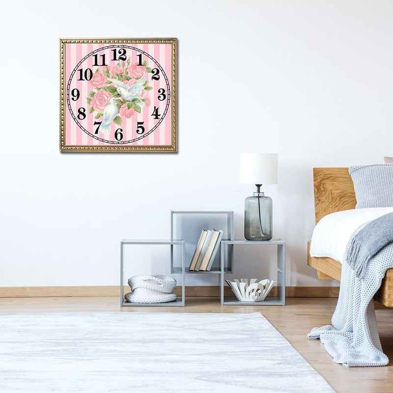 Matefield 5D Craftsman, Diamond Color, Pigeon and Cross, Set with Embroidery