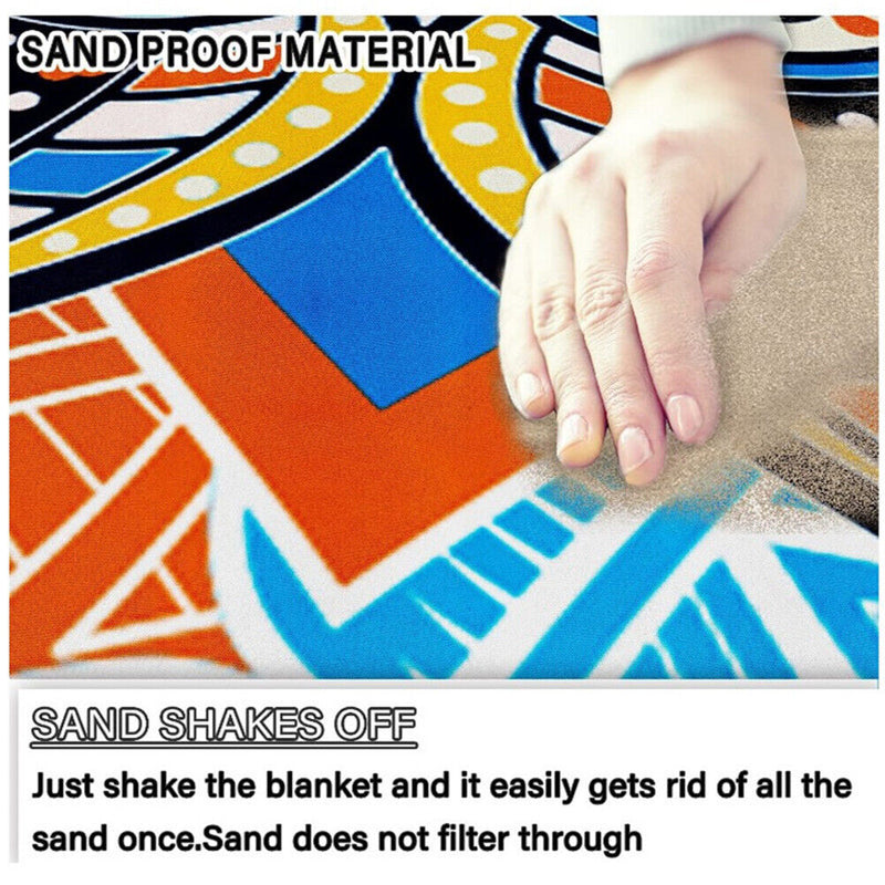 Waterproof Beach BBQ Blanket Outdoor Picnic Camping Playing Mat (Mandala) Newly