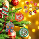8pcs Christmas Tree Pendant Kit DIY Full Special Shaped Diamond Painting Newly