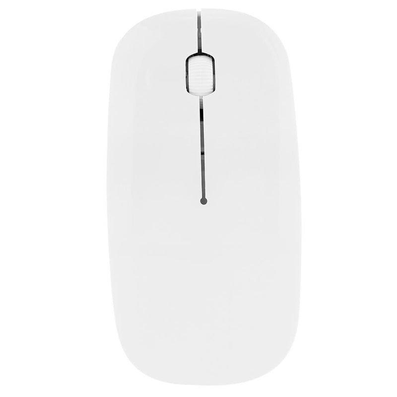 2.4GHz 1,000DPI Ultra-thin 3-Button Wireless Photoelectric Mouse (White)