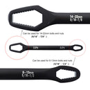 Universal 8-22mm Ratchet Wrench Double Ended Spanner Repair Tools (Black) Newly