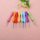 Soft Handle 8pcs Colorful Aluminium Crochet Hooks Knitting Needls Set Newly
