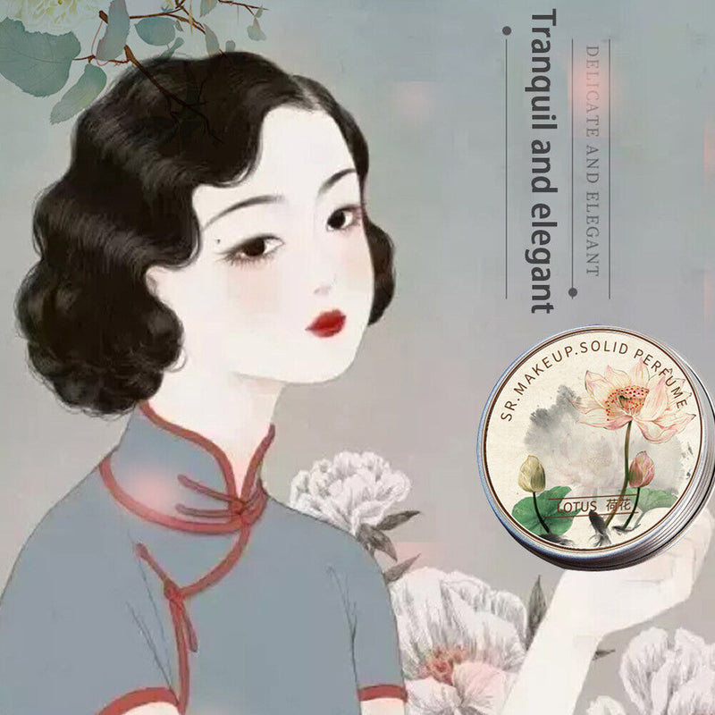 Portable Pocket Balm Mild Long Lasting Deodorant Solid Perfume (Lotus)