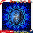 Blue Mandala Frameless DIY Oil Paint by Numbers Kit Picture Canvas Artwork Newly
