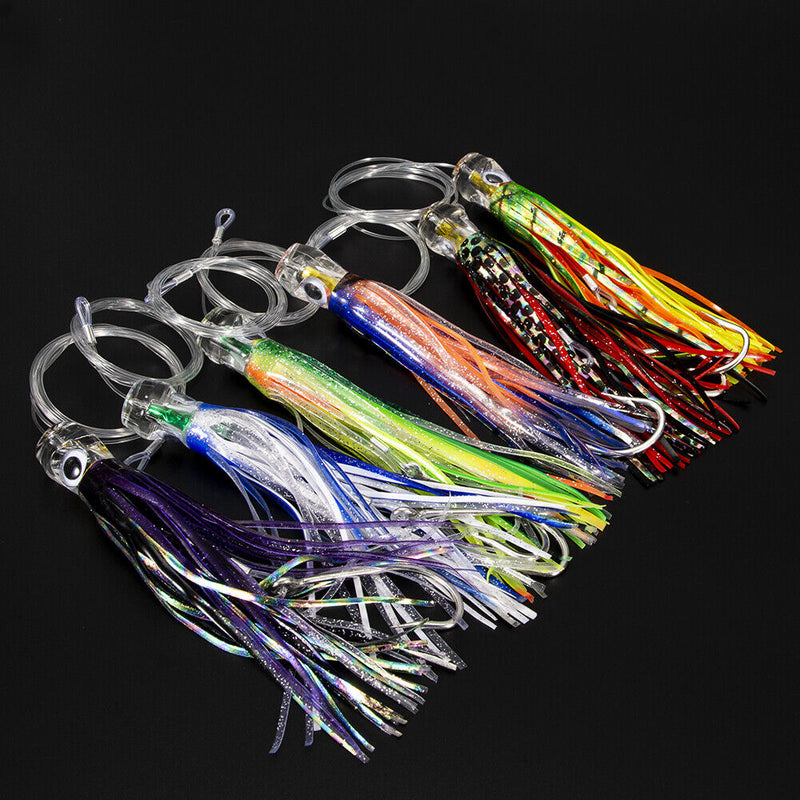 6pcs 6.5 Inch Acrylic Octopus Fishing Baits Freshwater Sea Fishing Crankbait