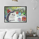 Frameless Hand Painted Picture DIY Snowing Hedgehog Painting By Numbers Craft