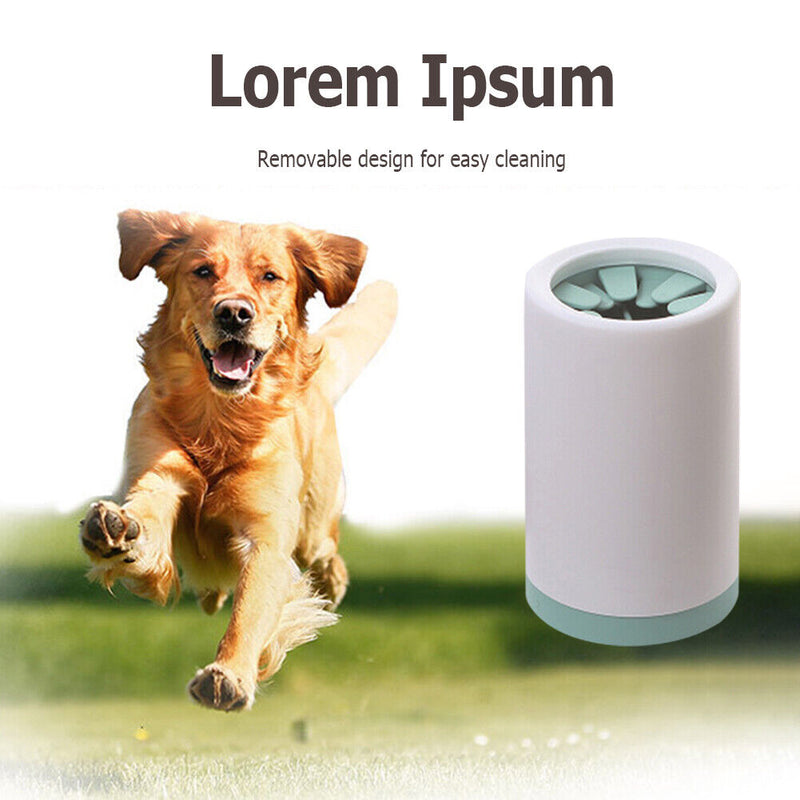 Pet Paw Cleaner Foot Wash Cleaning Cup Cats Dogs Paw Clean Brush (Green S)