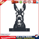 Animal Fence Metal Peeping Silhouette Donkey Cow Standing Art Statues (A) Newly