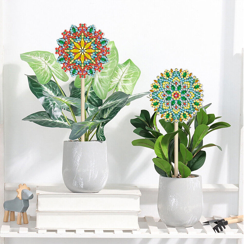 Rhinestone Craft Yard Lawn Flowers Decor Stick for Outdoor Home Christmas Gifts