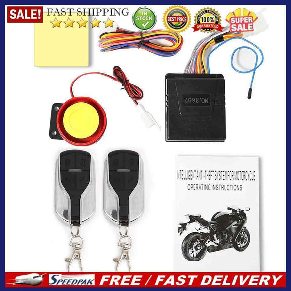 12V Motorcycle Alarm System Scooter Anti-theft Security Alarm System Remote