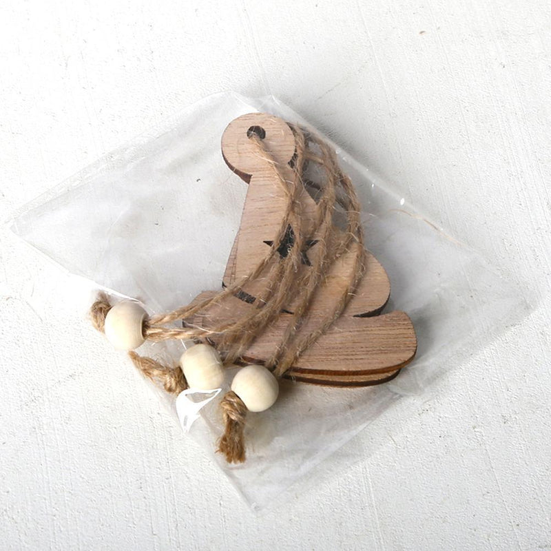 3pcs DIY Christmas Wooden Hanging Ornaments Nordic Style Window Decorations