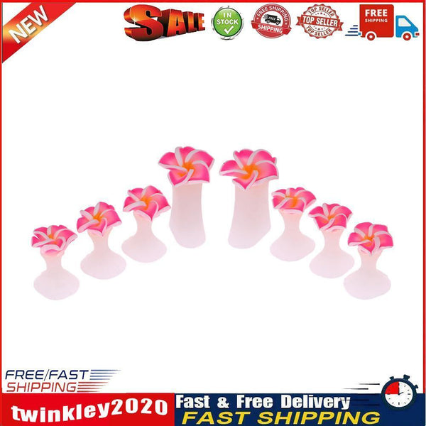 8pcs/set Silicone Toe Separator Salon Polish Manicure Pedicure Tool(Pink) Newly