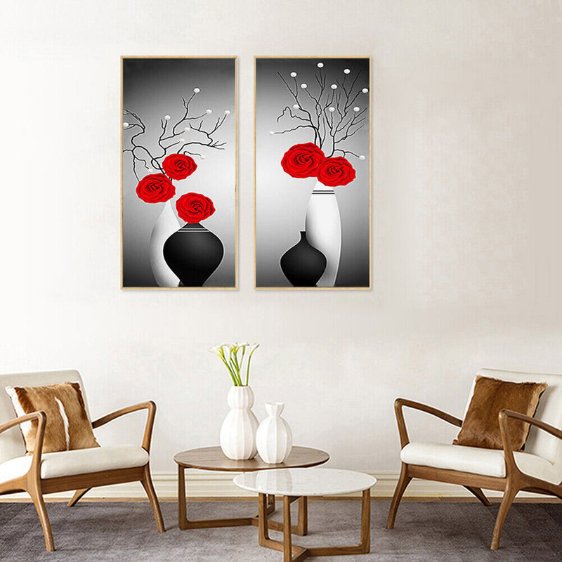 Diamond Painting 2 Panel 5D DIY Special Shaped Flower Vase Cross Stitch Cra