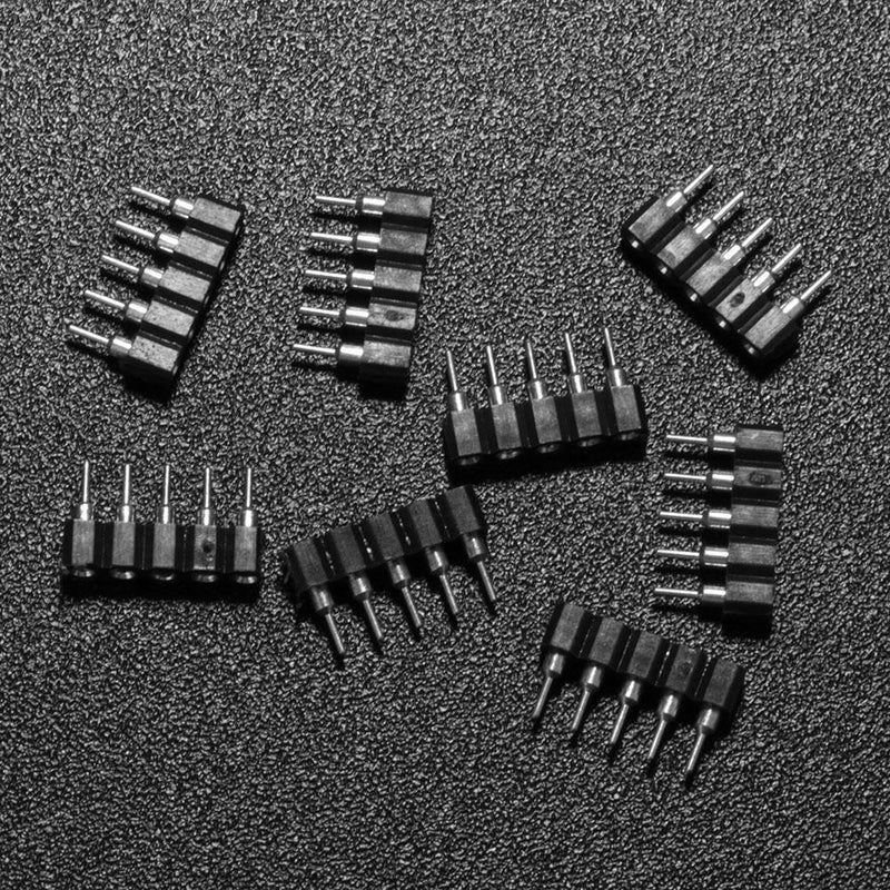 10pcs Female Connector Pin Needle for LED Strip(5Pin RGBW5050)(Black) Newly