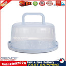 10 inch Round Portable Cake Box Fresh-keeping Case Birthday Decor (Blue) Newly