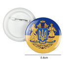 liujuan Round Brooch with Peace Flag, Ukraine, Ukraine, Ukraine, Ukrainian