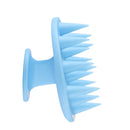 Silicone Shower Hair Wash Comb Brush Head Scalp Massage Brush (Dark Blue) Newly