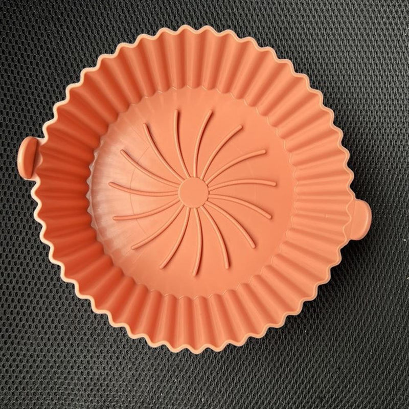 Silicone Air Fryer Liner Kitchen Baking Parchment Steamers Pads (Grey)