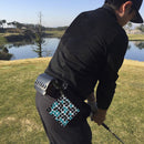 Waterproof Golf Ball Cleaning Towel with Retractable Carabiner Hook (Blue) Newly