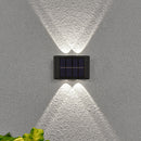 2x Solar Wall Lamp Outdoor Balcony Fence Path Garden Decor (White 4LED) Newly
