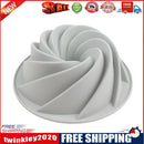 Silicone Cake Molds 6 inch Round Spiral Savoirin Pan Baking Tray (Blue B)