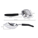 Metal Cat Kitten Litter Shovel Aluminum Alloy Pet Sand Clean Scoop (Black)