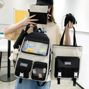 #A Teenager Bookbag Rucksack Mochila Shoulder Crossbody Bags Students Pencil Cas
