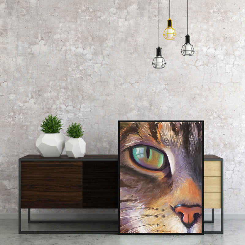 DIY Oil Paint by Numbers Cat Animal Hand Painted Acrylic Painting Home Decor