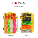 131pcs Simulation Crankbait Fishing Lures with Storage Box Artificial Soft Bait