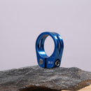 1pc MTB Cycling Seat Tube Clip Bike Release Seatpost Clamp (28.6mm Blue) Newly