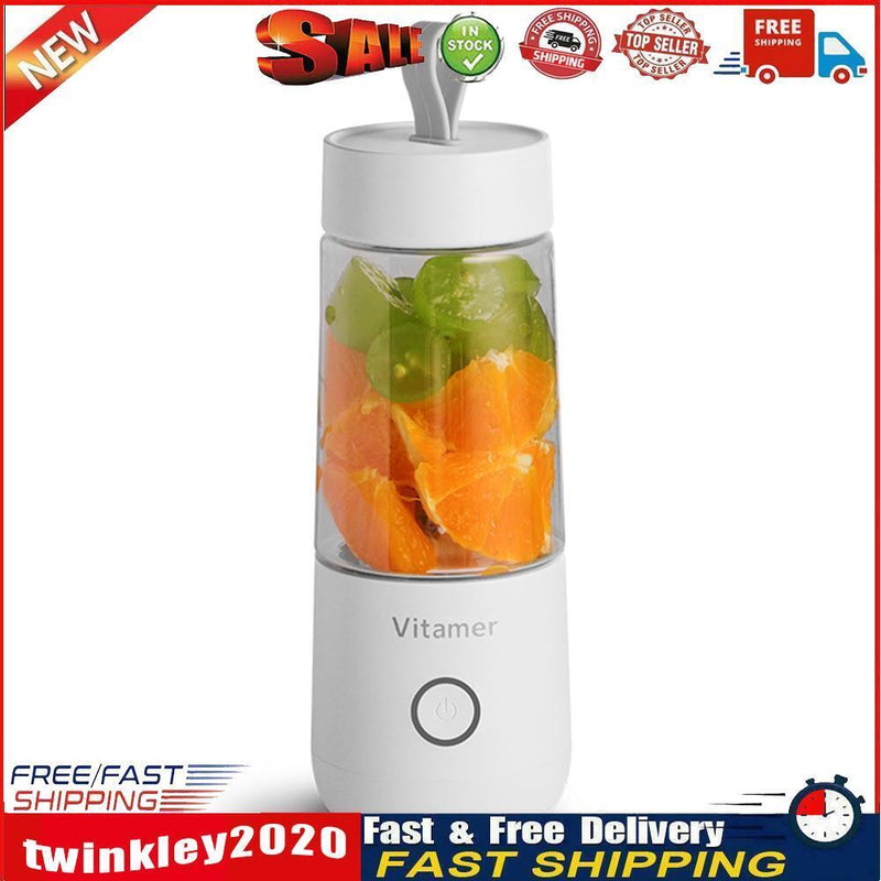 350ml Smart USB Juice Cup Portable Blender Smoothie Juice Machine (White) Newly