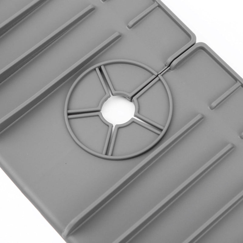 Silicone Kitchen Faucet Absorbent Mat Sink Water Splash Odor Guard (Grey) Newly