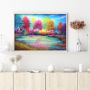 Diamond Painting 5D DIY Colorful Tree Full Round Drill Abstract Home Decora