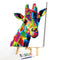 Frameless DIY Hand Painted Color Giraffe Painting By Numbers Picture Wall Decor