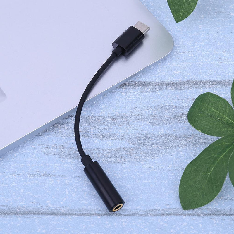 USB 3.1 Type-C Male to 3.5mm Female Earphone Audio Adapter Cable(Black)