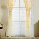 Pastoral Style Willow Floral Window Curtain Living Room Decor(Yellow)