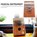 17 Keys Wood Mahogany Kalimba Finger Thumb Piano with Tuner Storage Bag Newly